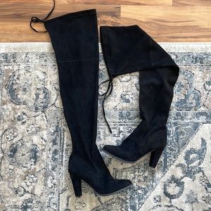 Knee high black boots 👢♥️🌺😀